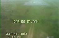Anflug Dar es salaam im Gewitterschauer